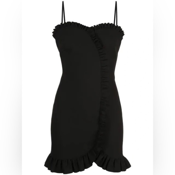 Likely Natalie Ruffled Mini Sheath Dress in Black size 6 - Picture 5 of 8